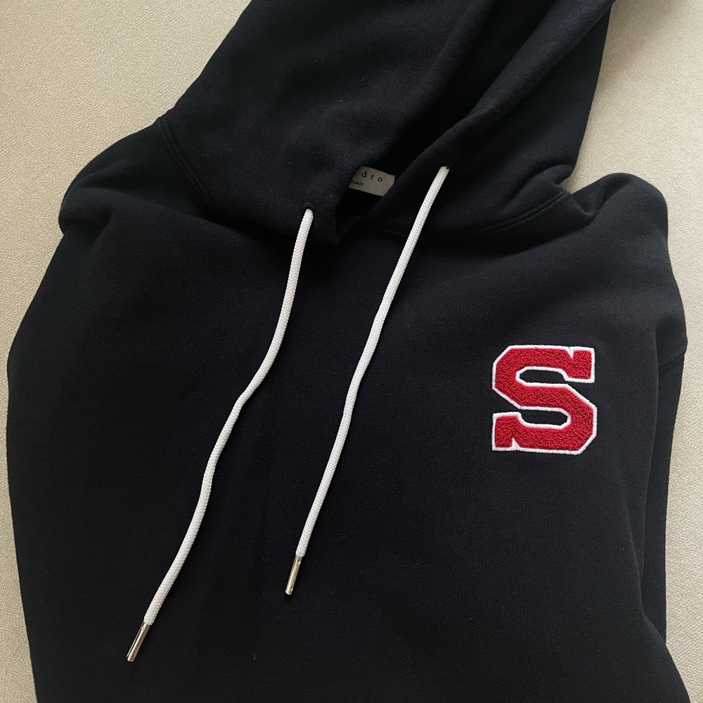 Men’s M/L Sandro Navy Hoodie with Red Logo